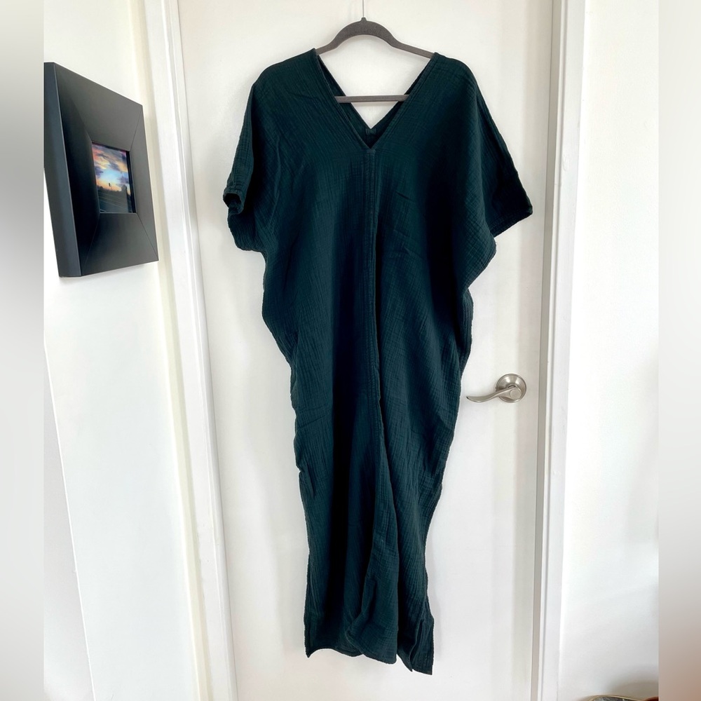 New Dark Grey Double gauze kaftan